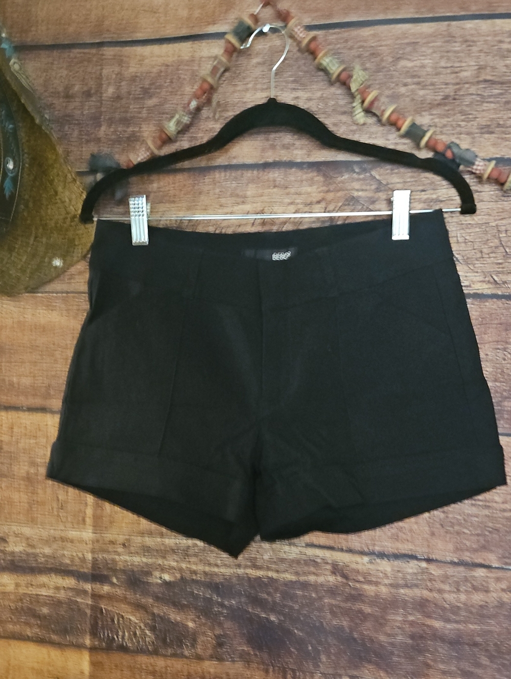 NWOT "BEBOP" Stretchy. Dressy & A Workout Too, Black Short Shorts! Sz 9
